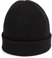 Shop GUCCI 羊毛混紡針織毛帽配Logo貼章 612118-4G332-1000
