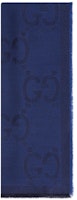 GUCCI Wool Knit Scarf Blue 6951394GA104168 GUCCI Wool Knit Scarf Blue 6951394GA104168