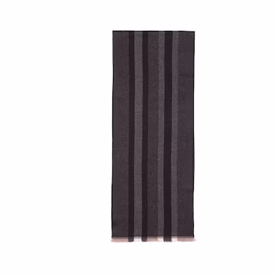 GUCCI Wool Knit Scarf in Black Brown - Comfortable & Warm. 387574-4G200-2764