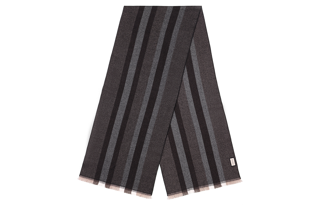 GUCCI Wool Knit Scarf in Black Brown - Comfortable & Warm. 387574-4G200-2764 圖 3