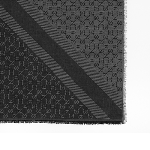 GUCCI Wool Knit Scarf Unisex Couples Style Deep Gray 281942-3G704-1062 圖 3