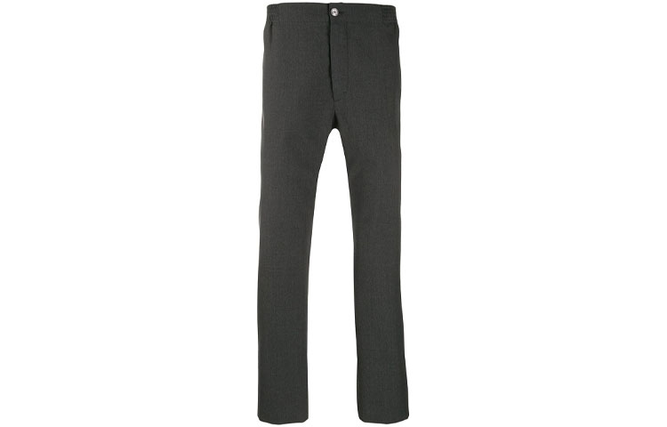 Gucci Wool Mid-Rise Straight-Leg Trousers Gray 568612-ZABW0-1200