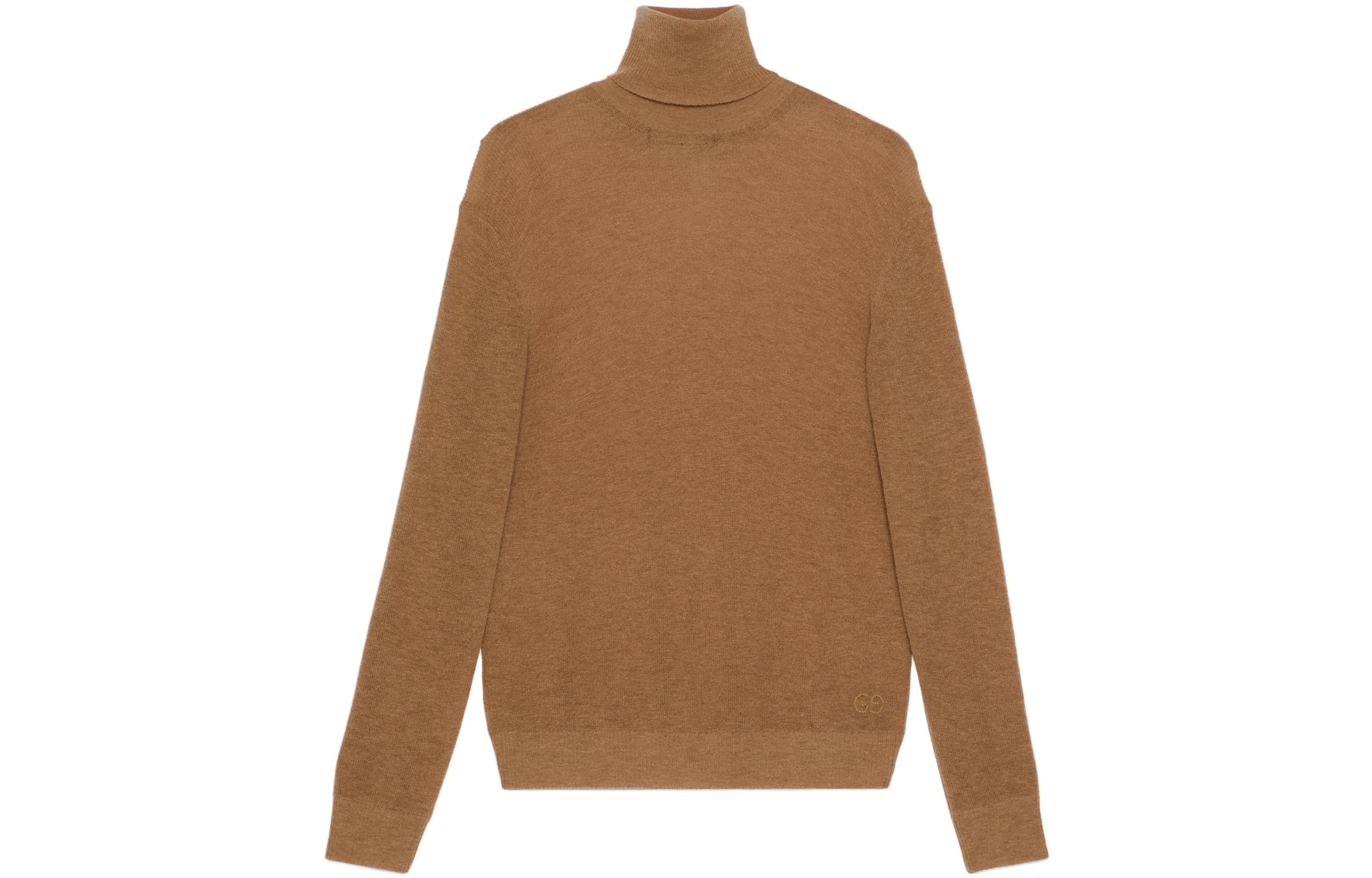 GUCCI Wool Mohair Turtleneck Jumper Brown  Sweater. 752308-XKDFN-2602