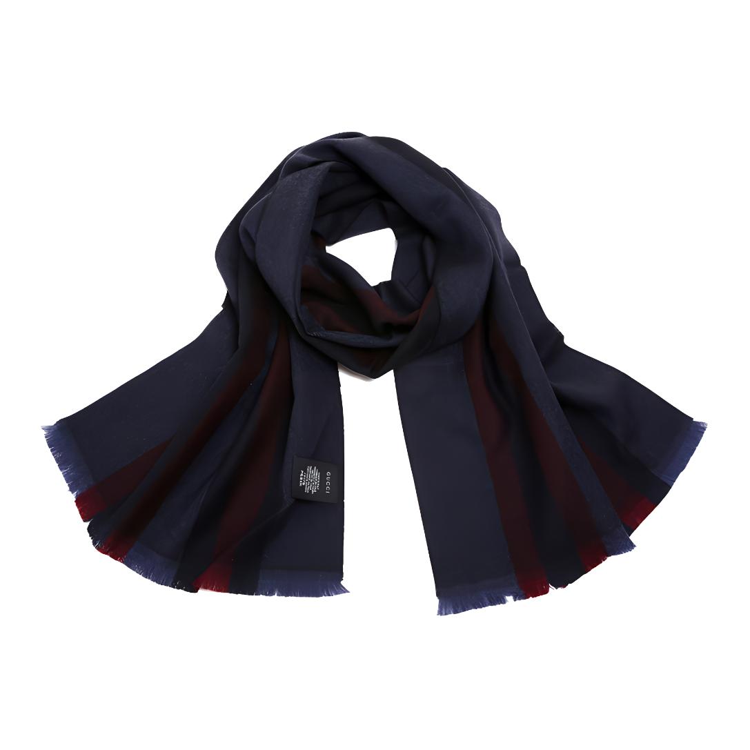GUCCI Wool Scarf in Deep Blue 387574-4G200-4168