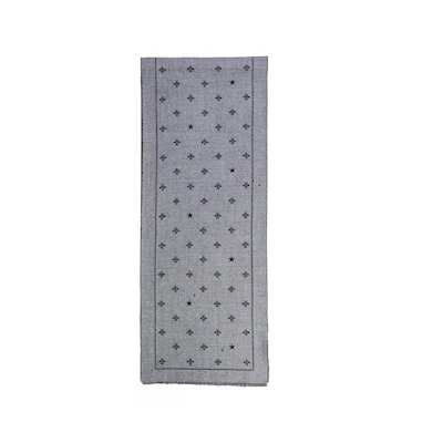 GUCCI Wool Scarf with Bee and Star Pattern Unisex 430583-4G200-1468