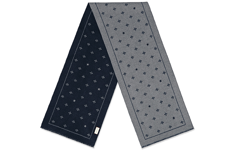 GUCCI Wool Scarf with Bee and Star Pattern Unisex 430583-4G200-1468 圖 3
