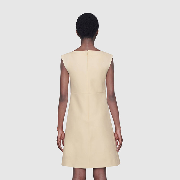 GUCCI Wool Silk Sleeveless A-Line Dress White 631483-ZAD88-9205 圖 5