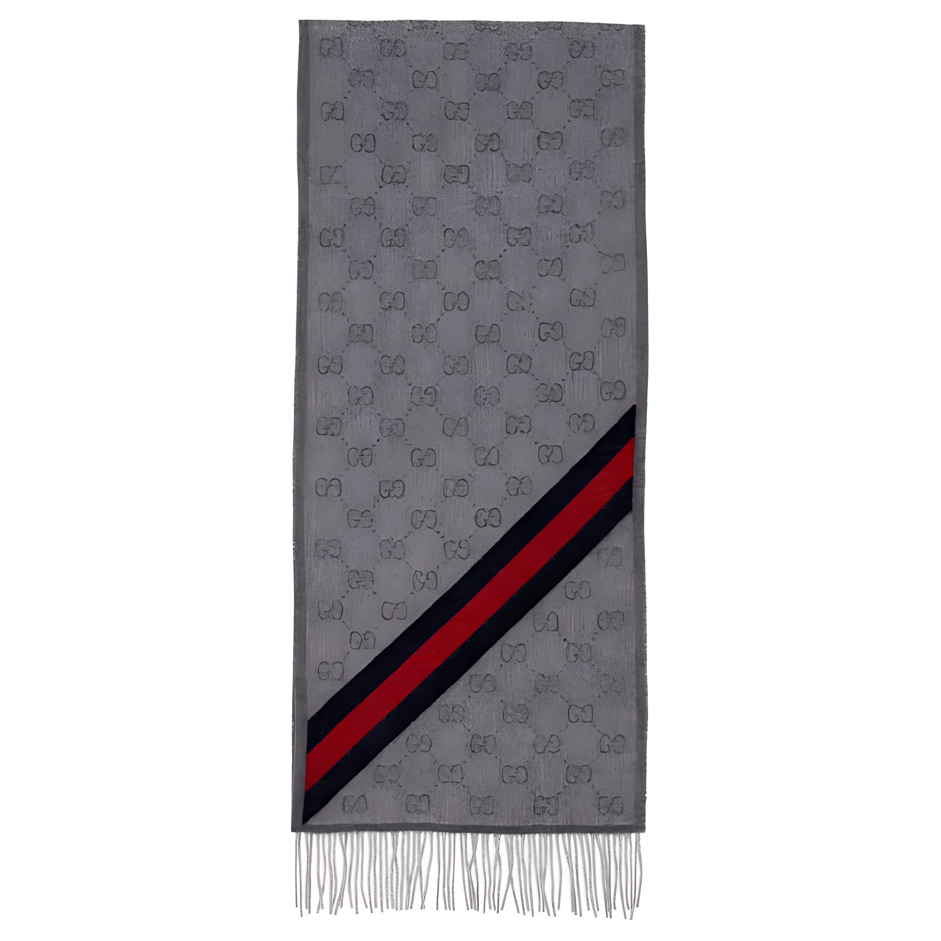 GUCCI Wool Yarn Scarf Unisex Couple Style 570603-3GB18-1768