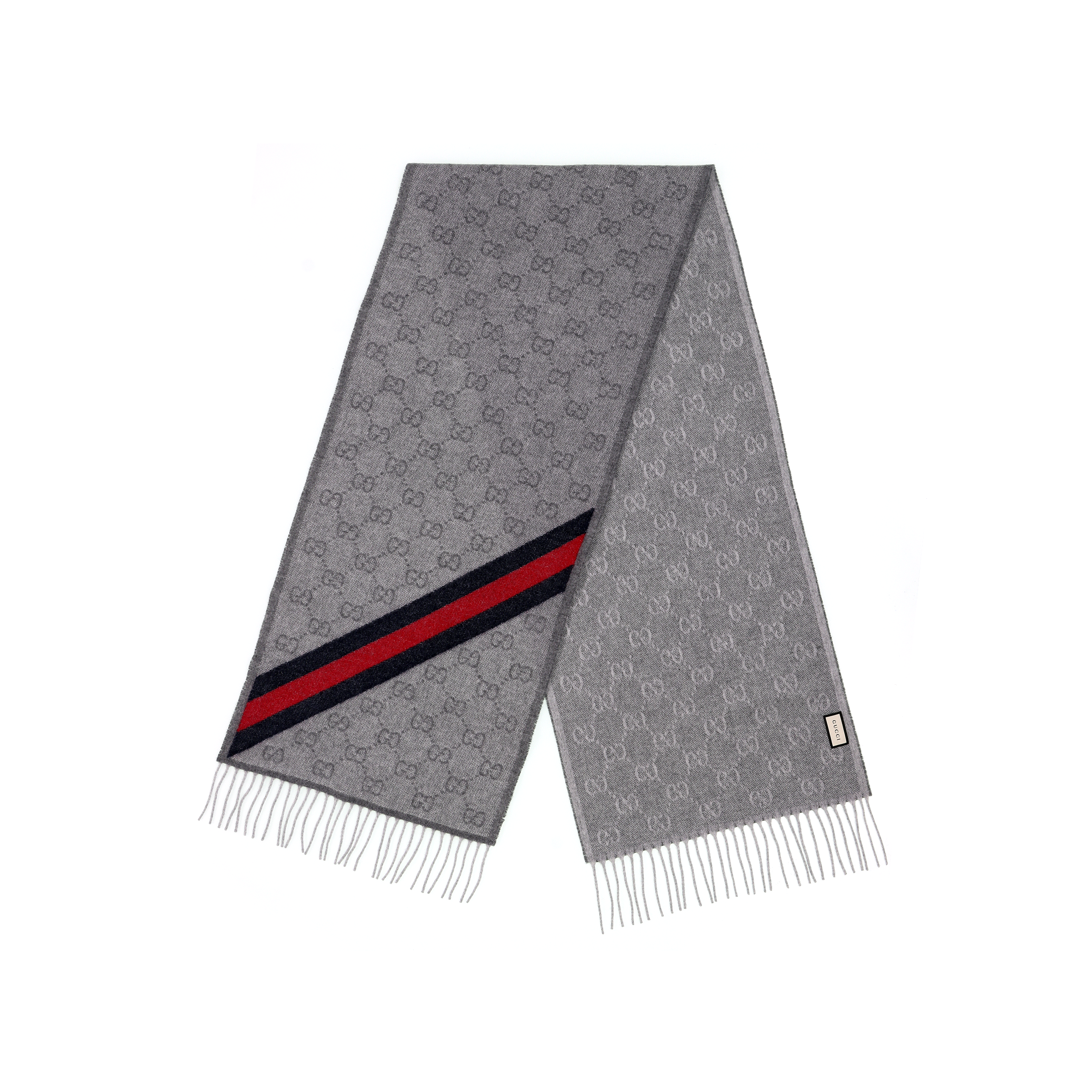 GUCCI Wool Yarn Scarf Unisex Couple Style 570603-3GB18-1768 圖 3