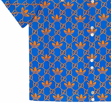 GUCCI x adidas Polo de Manga Corta con Estampado del Logo Azul. 702467-ZALAQ-7447 Sizing GUCCI x adidas Polo de Manga Corta con Estampado del Logo Azul. 702467-ZALAQ-7447