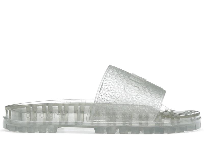 Buy Gucci x adidas Adilette 透明白拖鞋 IE2256