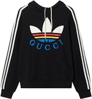 Gucci x Adidas Black Logo Print Striped Sweatshirt 692107-XJEXB-1152 Gucci x Adidas Black Logo Print Striped Sweatshirt 692107-XJEXB-1152