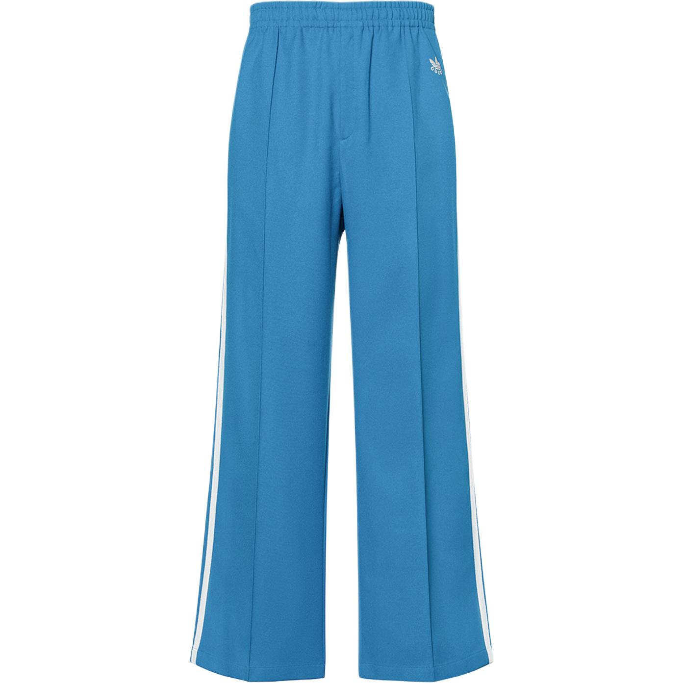 Gucci x adidas Blue Embroidered Stripe Joggers SS23 Collection 714926-ZAKQ9-4348