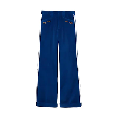 Gucci adidas Blue Straight Long Track Pants with Zipper 696656-Z8A36-4593