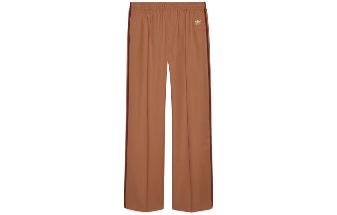 Gucci x adidas Brown Solid Elastic Waist Straight Knit Track Pants 714926-ZAKQ9-2190