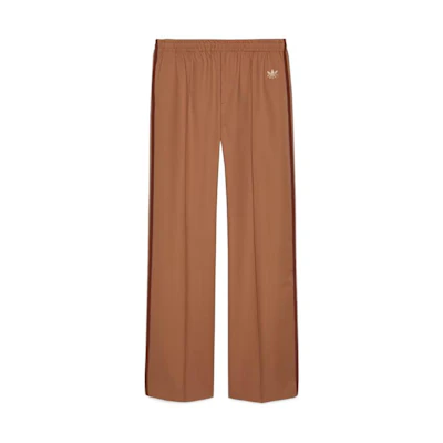 Gucci adidas Brown Solid Elastic Waist Straight Knit Track Pants 714926-ZAKQ9-2190