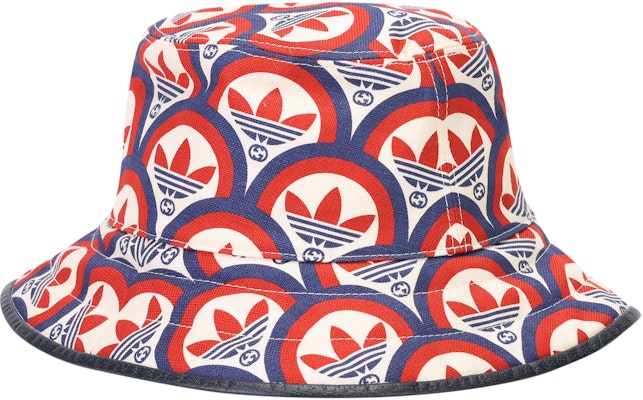 GUCCI x adidas Bucket Hat Blue/Red Collaboration Series 696476-4HAQF-6468 Buy GUCCI x adidas Bucket Hat Blue/Red Collaboration Series 696476-4HAQF-6468