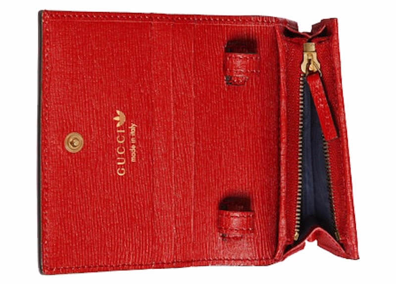 Lookbook 구찌X아디다스 카드지갑 (홀스빗 블루/레드)
