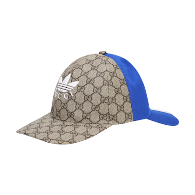 GUCCI Adidas Collaboration Blue Cotton Comfortable Baseball Cap for Men. 719406-4HAST-9768