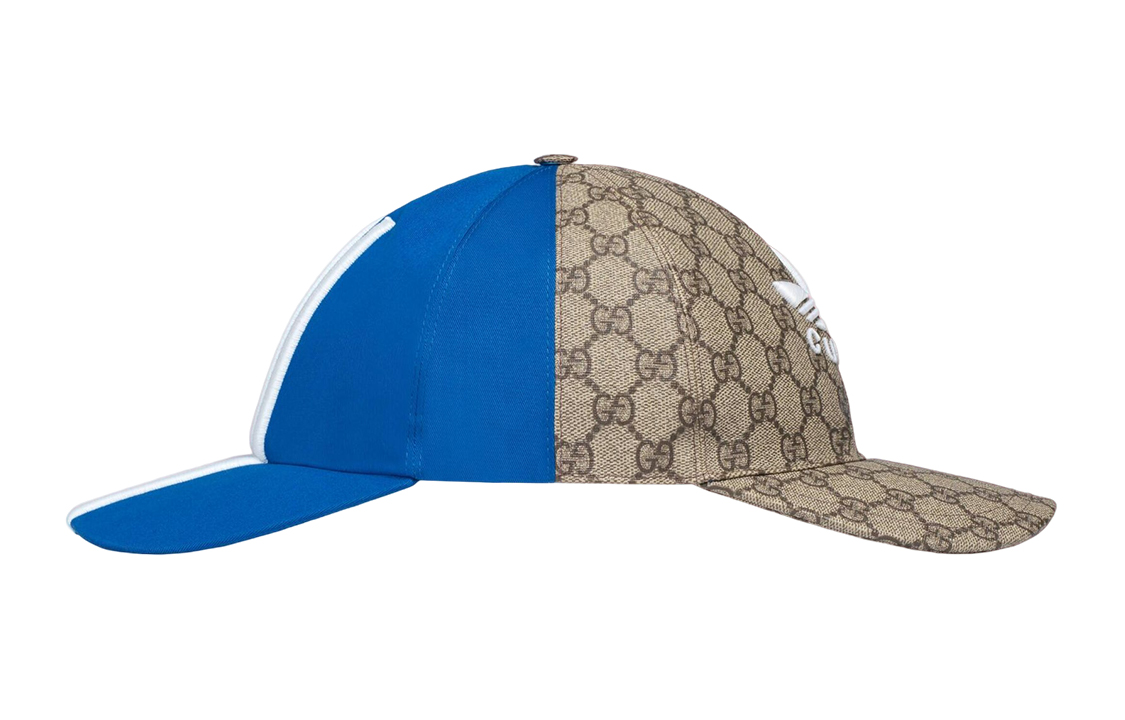 Shop GUCCI x Adidas聯名藍色棉質男士舒適棒球帽。 719406-4HAST-9768