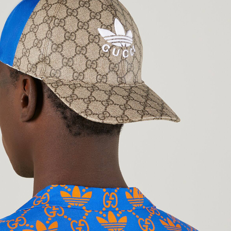 Purchase GUCCI x Adidas聯名藍色棉質男士舒適棒球帽。 719406-4HAST-9768