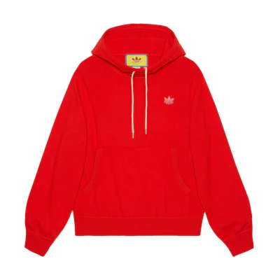 Gucci adidas Collaboration Solid Logo Embroidered Hoodie Men 700446-XKCH8-6429