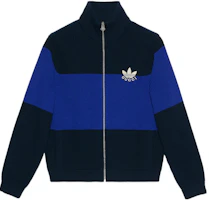 Gucci x adidas Deep Blue Logo Embroidery Long Sleeve Tee 700447-XKCH7-4237 Gucci x adidas Deep Blue Logo Embroidery Long Sleeve Tee 700447-XKCH7-4237