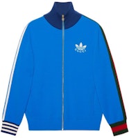 GUCCI x ADIDAS Embroidered Logo Striped Track Jacket Unisex - Blue. 700476-XKCIF-4447 GUCCI x ADIDAS Embroidered Logo Striped Track Jacket Unisex - Blue. 700476-XKCIF-4447