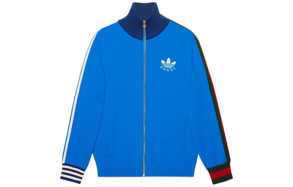 Order GUCCI x ADIDAS Embroidered Logo Striped Track Jacket Unisex - Blue. 700476-XKCIF-4447