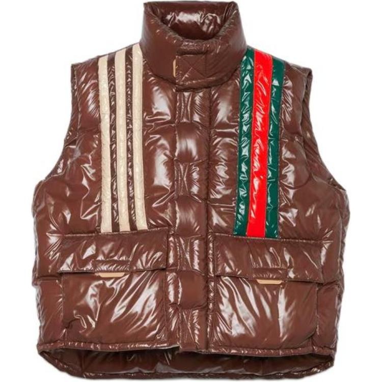 Gucci x adidas FW22 Brown Quilted Down Vest 713715-ZAHET-2273