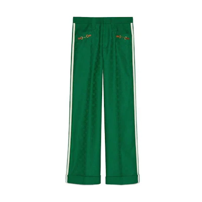Gucci adidas FW22 Green Monogram Logo Relaxed Fit Pants for Men 696656-Z8A2B-3229
