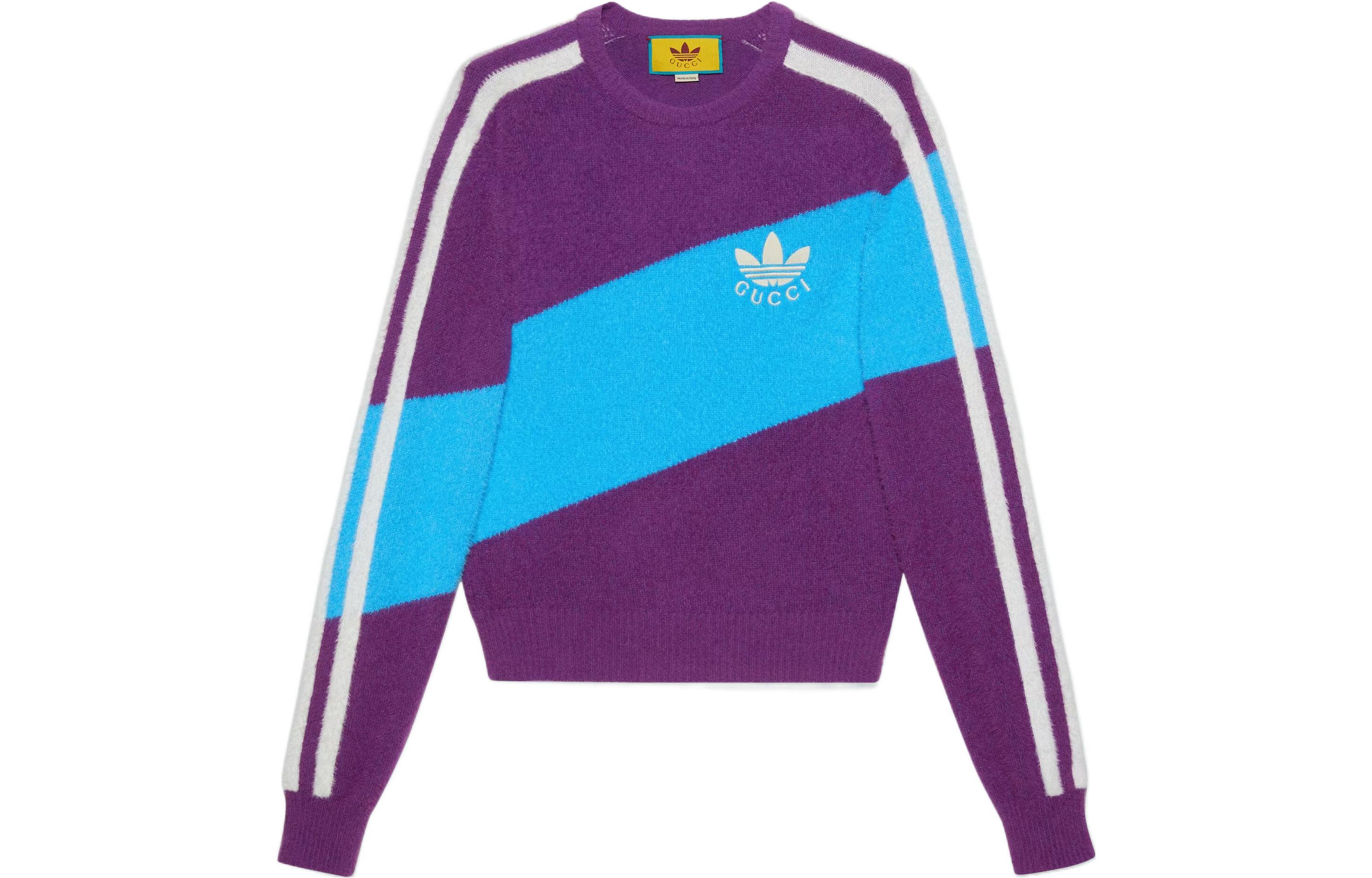 Gucci x adidas FW22 Purple Embroidered Logo Sweater 723092-XKCTZ-5998