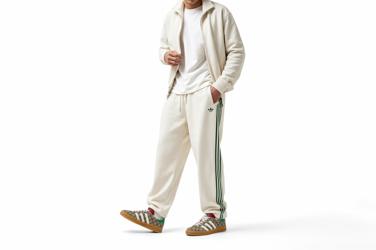 Order Gucci x adidas Gazelle 'Beige GG Monogram' Sepatu Sneakers IE2262