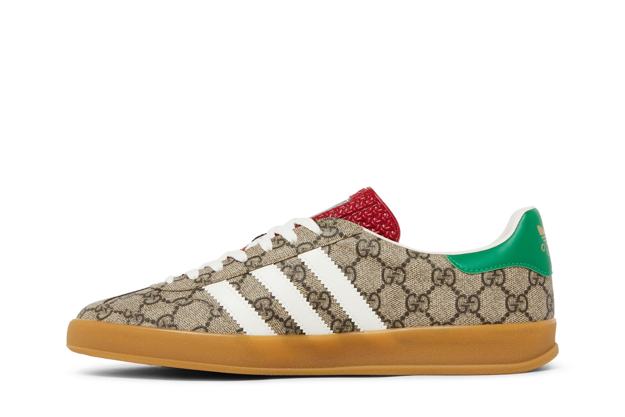 Shop Gucci x adidas Gazelle 'Beige GG Monogram' Sepatu Sneakers IE2262