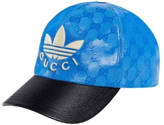 Gucci x adidas GG Allover Logo Cap Blue/Black Buy Gucci x adidas GG Allover Logo Cap Blue/Black