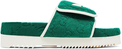 Gucci x adidas GG Platform Sandal 'Green Cotton Sponge' 702412-UU010-3171 Gucci x adidas GG Platform Sandal 'Green Cotton Sponge' 702412-UU010-3171