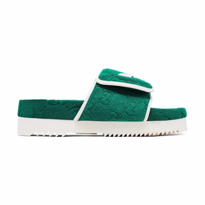 Gucci adidas GG Platform Sandal 'Green Cotton Sponge'