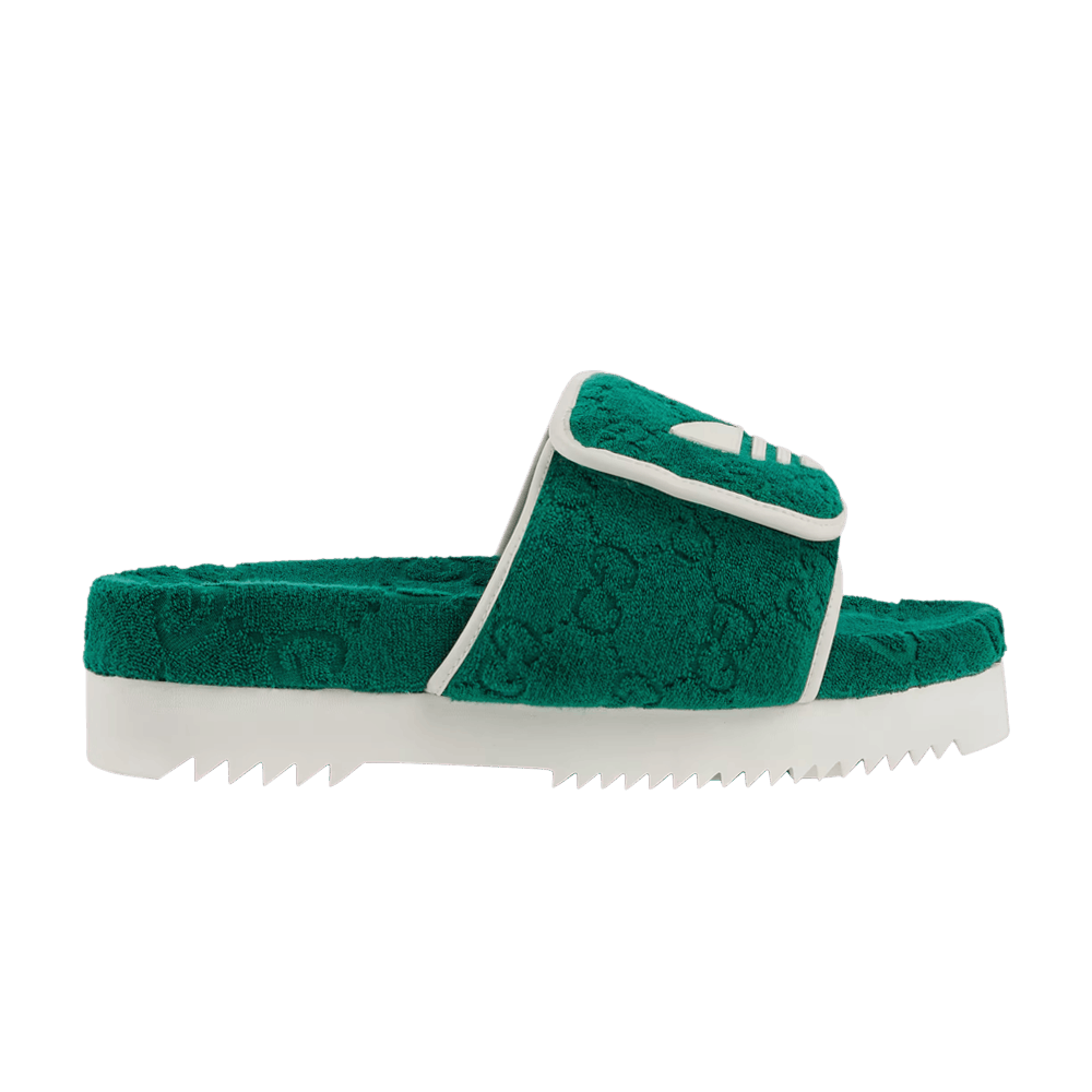 Gucci x adidas GG Platform Sandal 'Green Cotton Sponge' 702412-UU010 ...