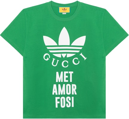 Gucci x Adidas Green Logo Print T-Shirt 616036-XJEW3-3129 Buy Gucci x Adidas Green Logo Print T-Shirt 616036-XJEW3-3129