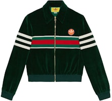 Gucci x adidas Green Striped Zip Jacket for Men 691782-XJEKT-3229 Gucci x adidas Green Striped Zip Jacket for Men 691782-XJEKT-3229
