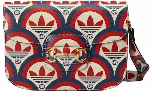 グッチ x アディダス ホースビット1955 ショルダーバッグ ブルー/レッド Buy グッチ x アディダス ホースビット1955 ショルダーバッグ ブルー/レッド