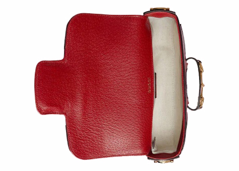 Lookbook 구찌 x 아디다스 홀스빗 1955 레드 숄더백 
