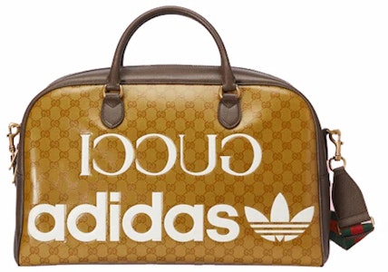 Gucci x 阿迪达斯 大号行李袋 米色/棕色 Buy Gucci x 阿迪达斯 大号行李袋 米色/棕色