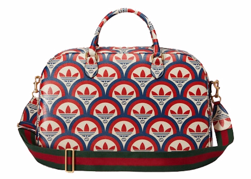 Order 古驰x阿迪达斯 大号旅行袋 蓝色/红色