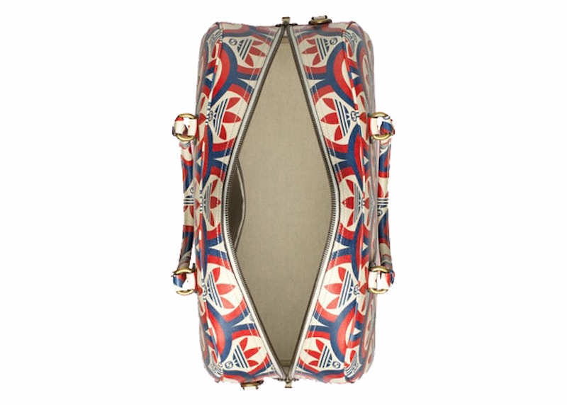 Lookbook 古驰x阿迪达斯 大号旅行袋 蓝色/红色