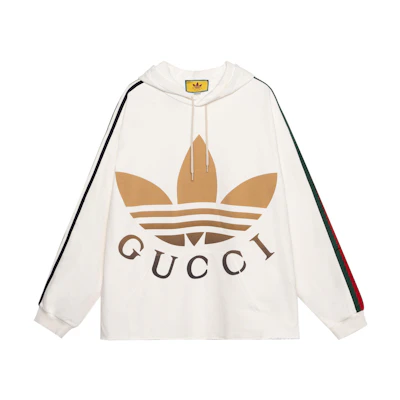 Gucci adidas Logo Print Hoodie Off-White 722967-XJE1L-9257