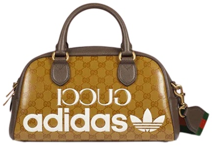 Gucci x 阿迪达斯小型桶包 米色/棕色 Buy Gucci x 阿迪达斯小型桶包 米色/棕色