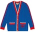Buy GUCCI x adidas Originals FW22 Logo V-Neck Cardigan Sweater Blue 701468-XKCDW-4153