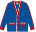 Order GUCCI x adidas Originals FW22 Logo V-Neck Cardigan Sweater Blue 701468-XKCDW-4153