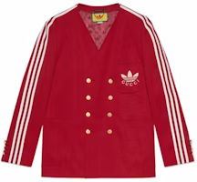 Gucci x Adidas Originals FW22 Striped Logo Print Blazer Red () 707683-ZAKQN-6429 Gucci x Adidas Originals FW22 Striped Logo Print Blazer Red () 707683-ZAKQN-6429